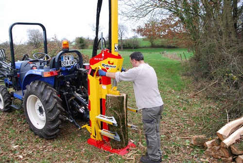 fendeuse thermique bois buches chauffage fendage 1m pour micro tracteur forêt